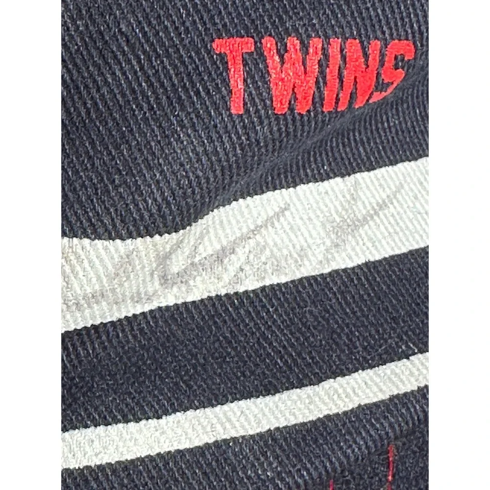 Melonwear Minnesota Twins DQ Trucker Hat Navy White Striped Snapback Cap Mens